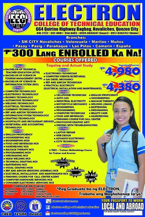 electron college valenzuela|Bachelor’s Degree Courses – Electron College of Technical .
